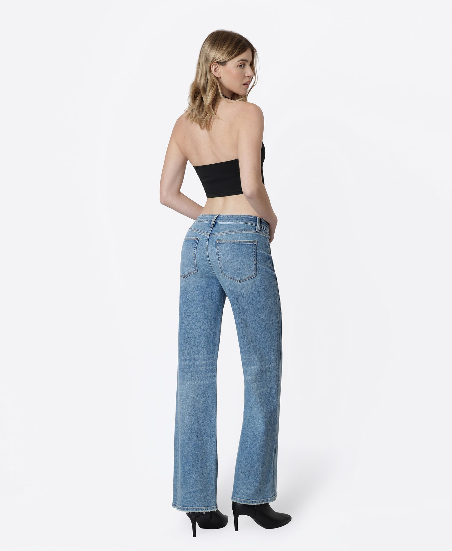 Back product images of Fine - High Rise Side Seam Detail Vintage Flare Jeans