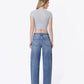 Back product images of Enthusiast - High Rise Seam Detail Distressed Wide Barrel Jeans
