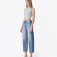 Left 45-degree product image of Bold - Super High Rise Two Tone Side Panel Wide Barrel Jeans