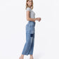 Right side product images of Awesomely - High Rise Patchwork Crop Barrel Jeans