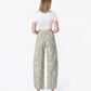 Leopard - High Rise Side Seamed Leopard Print Barrel Jeans