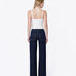 Back product images of Stripe - Mid Rise Slant Pocket Trouser Hem Wide Leg Jeans