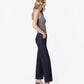Right side product images of Nicer - Mid Rise Back Yoke Detail Slim Wide Leg Jeans