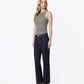 Left 45 degrees product image of Nicer - Mid Rise Back Yoke Detail Slim Wide Leg Jeans