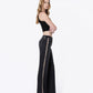 Right side product images of Leopard - High Rise Side Leopard Strip W/ Slit Vintage Flare Jeans