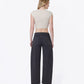 Back product images of Floral Flocking - High Rise Black Floral Flocked Barrel Jeans