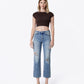 Front product images of Soulful - High Rise Distressed Tinted Crop Straight Jeans