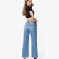 Back product images of Leopard - High Rise Leopard Print Waistband Ankle Wide Leg Jeans