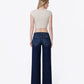Back product images of Satiate - Low Rise Cinch Waist Tinted Wide Leg Jeans