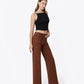 Right 45 degrees product image of Chocolate Fondant - High Rise Patch Pocket Trouser Fold Wide Leg Jeans