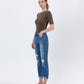 Left 45 degrees product image of Absolutely Good - Distressed Stretch Boyfriend Jeans