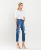 Right 45 degrees product image of Absolutely Good - Distressed Stretch Boyfriend Jeans