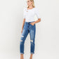 Left 45 degrees product image of Absolutely Good - Distressed Stretch Boyfriend Jeans