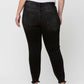 Night Reflection - Plus High Rise Button Fly Distressed Crop Skinny Jeans
