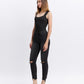 Left 45 degrees product image of Night Reflection - High Rise Button Fly Distressed Crop Skinny Jeans