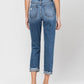 Back product images of Hart - Distressed Cuffed Denim Mom Jeans