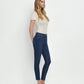 Right 45 degrees product image of Emerson - Mid Rise Raw Hem Crop Skinny Jeans