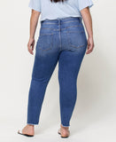 Back product images of Wolf N Crane - Plus Mid Rise Raw Hem Crop Skinny Jeans