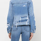 Back product images of Blue Soul - Distressed Classic Denim Jacket