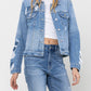 Front product images of Blue Soul - Distressed Classic Denim Jacket