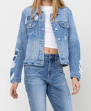 Front product images of Blue Soul - Distressed Classic Denim Jacket