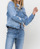Right side product images of Blue Soul - Distressed Classic Denim Jacket