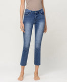 Front product images of Midnight In Paris - High Rise Slim Straight Crop Jeans