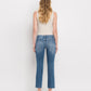 Back product images of Midnight - Mid Rise Crop Slim Straight Jeans