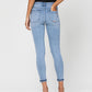 Back product images of Sunney - High Rise Button Up Ankle Skinny Jeans with Cuff