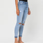 Right 45 degrees product image of Sunney - High Rise Button Up Ankle Skinny Jeans with Cuff