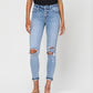 Front product images of Sunney - High Rise Button Up Ankle Skinny Jeans with Cuff