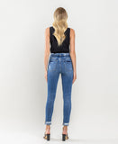 Back product images of Satisfactory - High Rise Skinny Jeans with Cuff