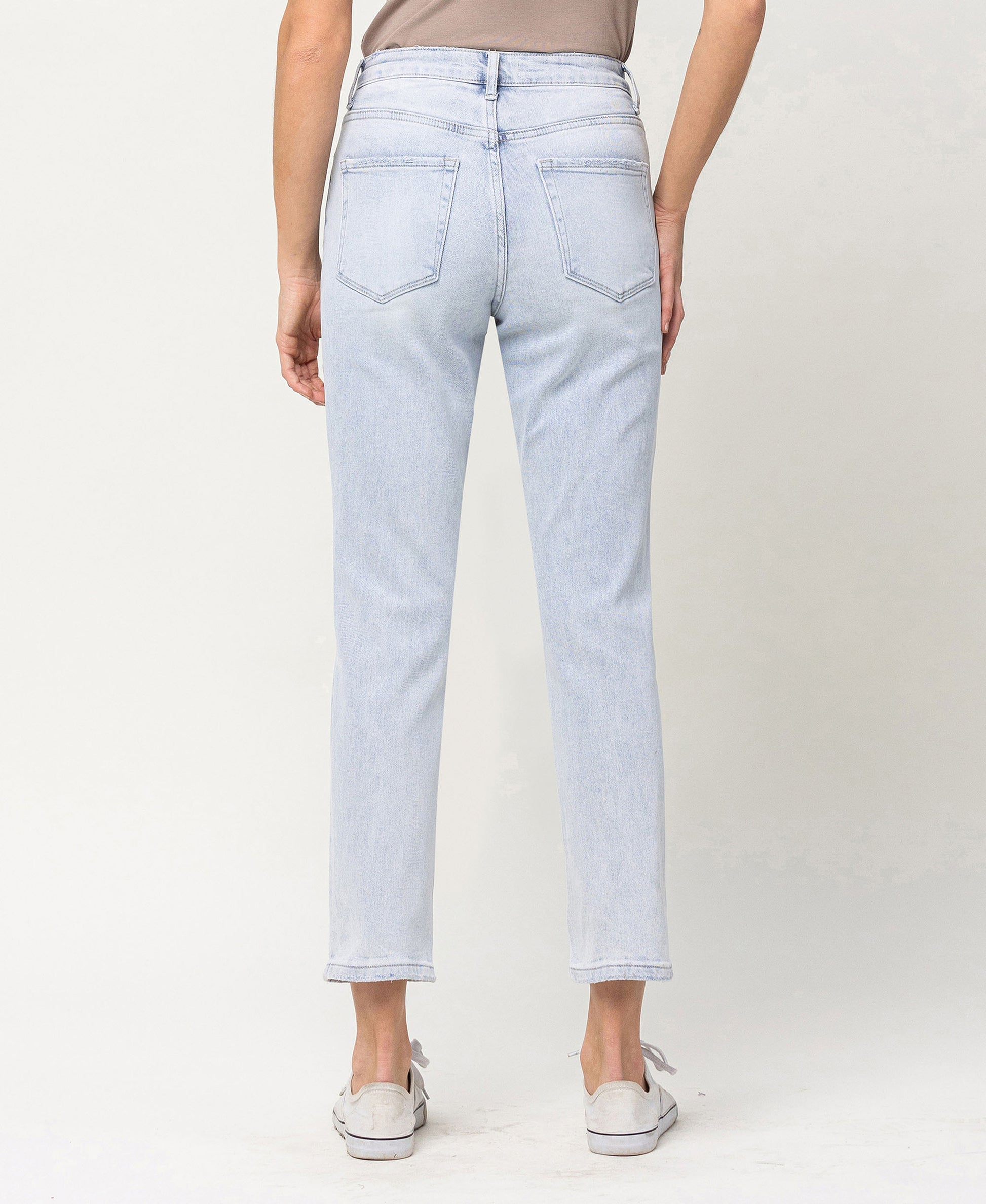 Back product images of Millman - Ripped Stretch Mom Denim Jeans