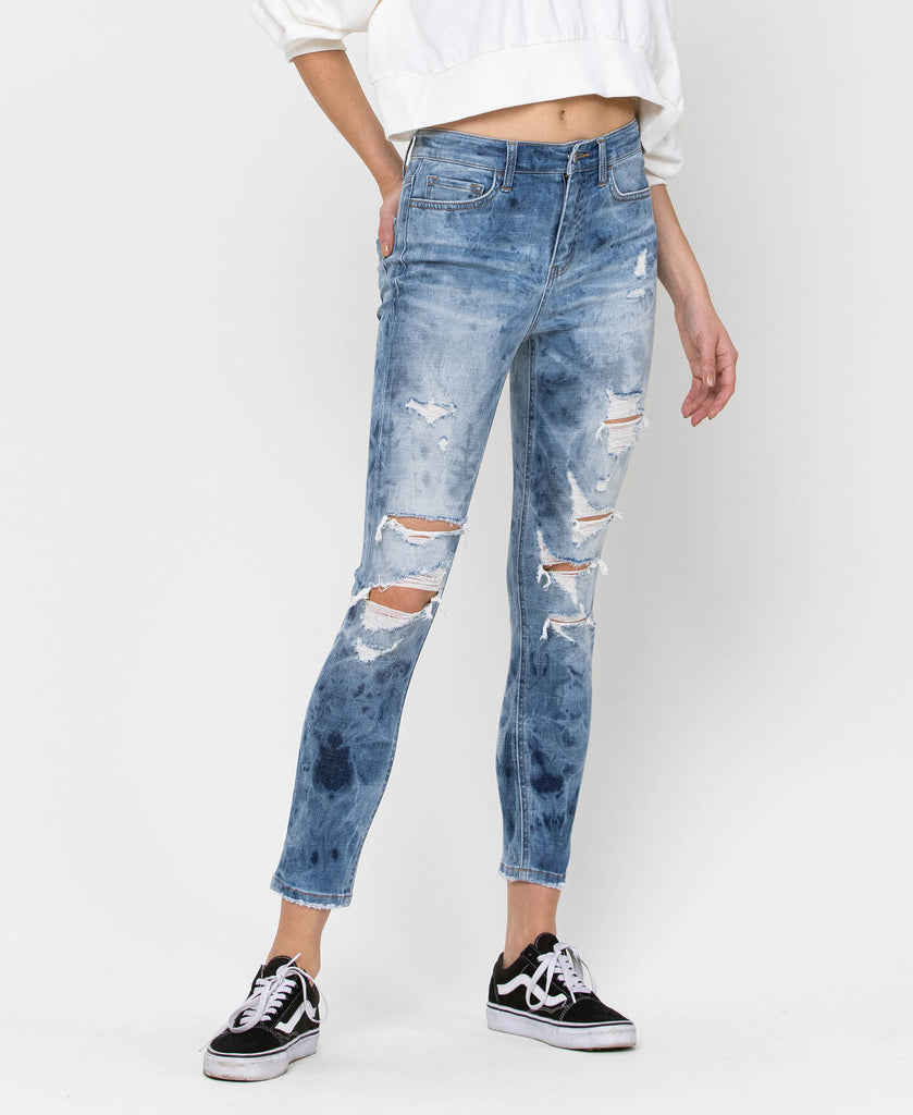 Millies - Distressed High Rise Crop Skinny Jeans