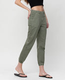 Right 45 degrees product image of Jade - Olive Slim Jogger Pants