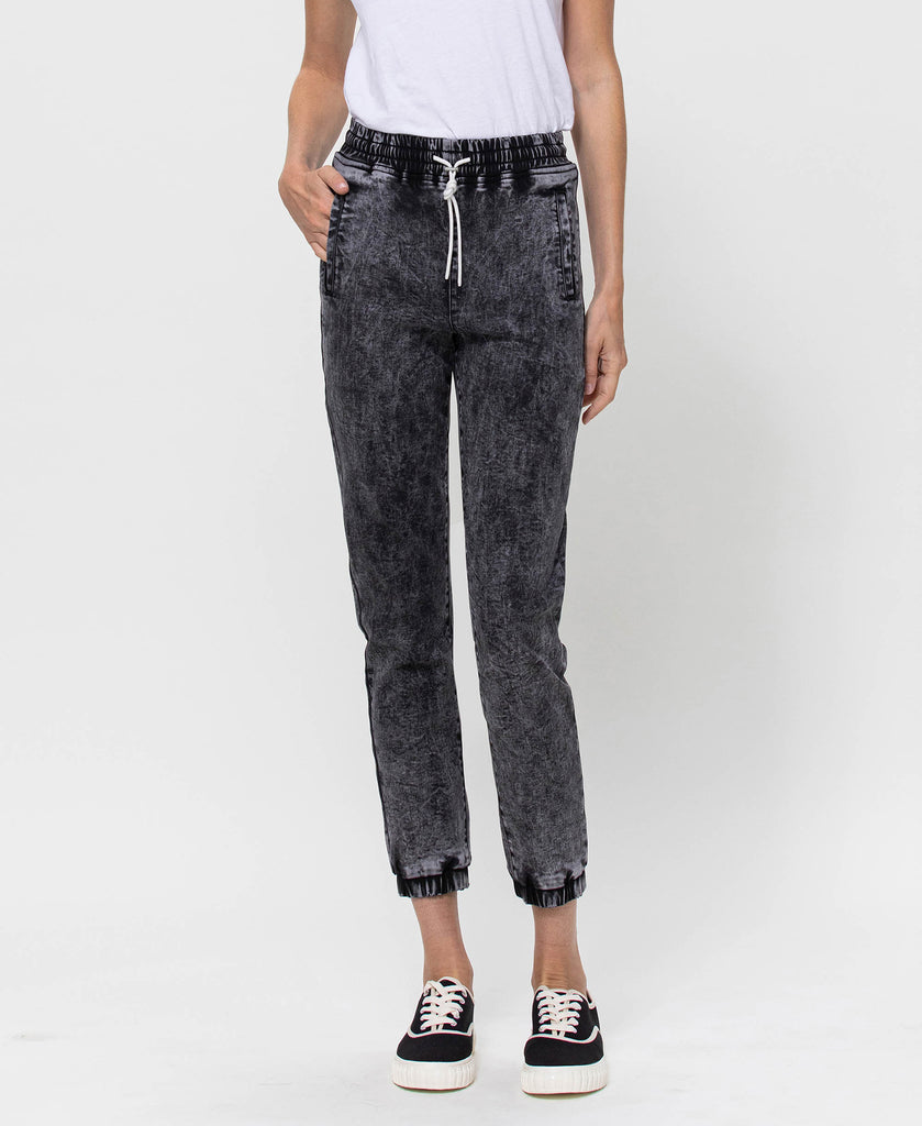 Front product images of Sulphurs - Acid Wash Relaxed Drawstring Jogger Pants
