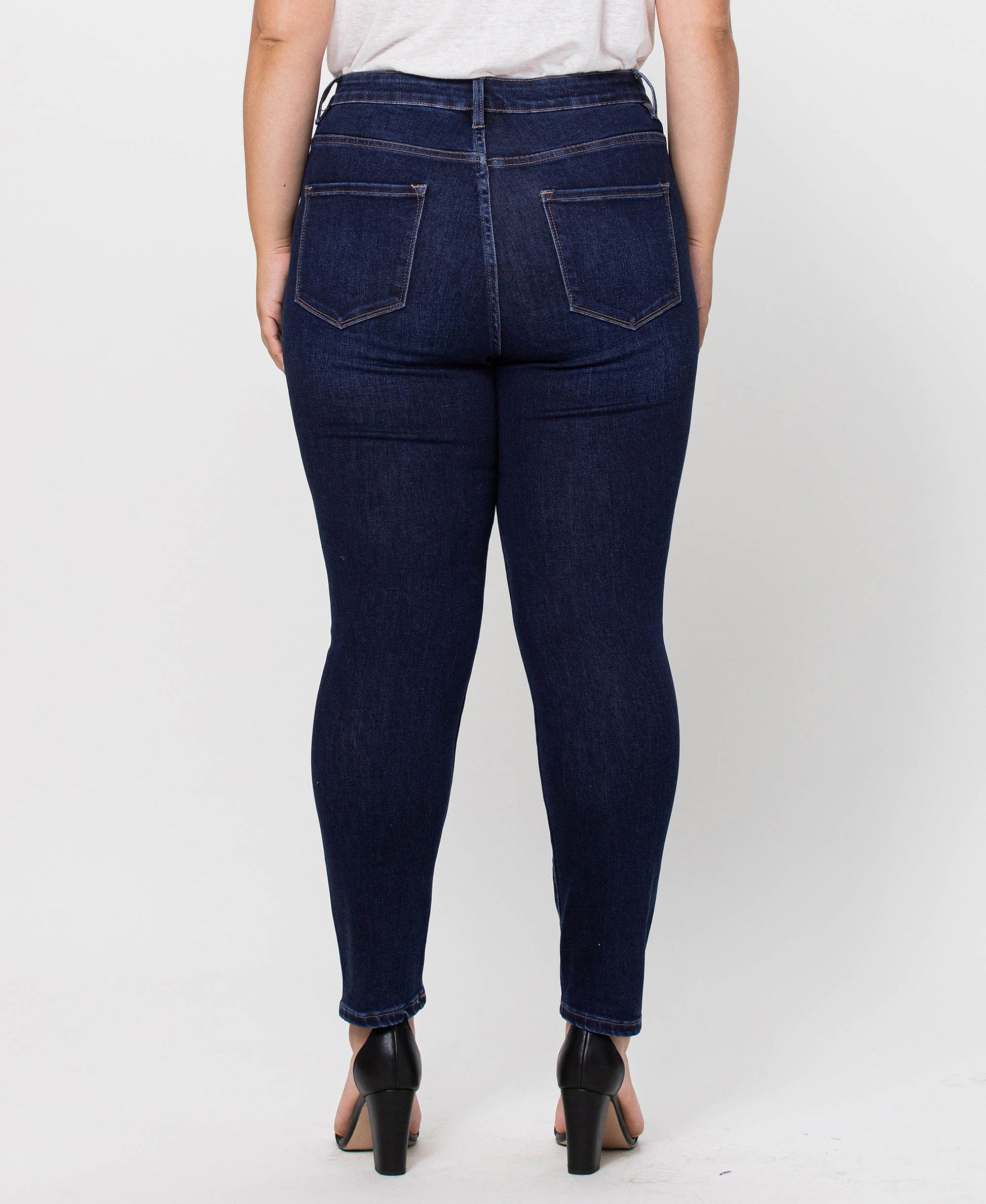 Back product images of DK Wash- Plus High Rise Slim Straight Crop Jean