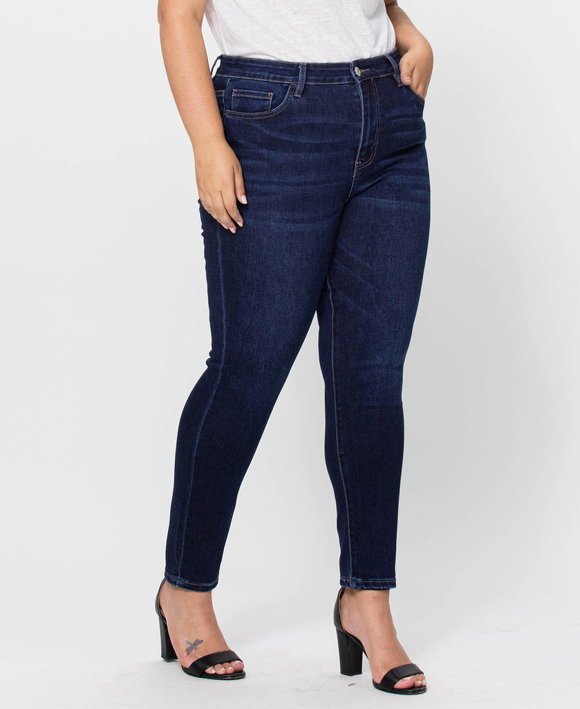Right 45 degrees product image of DK Wash- Plus High Rise Slim Straight Crop Jean