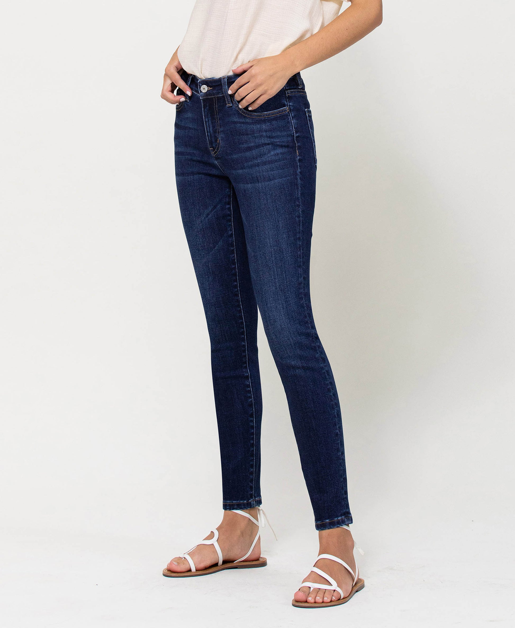 Left 45 degrees product image of DK Wash - High Rise Skinny Jeans