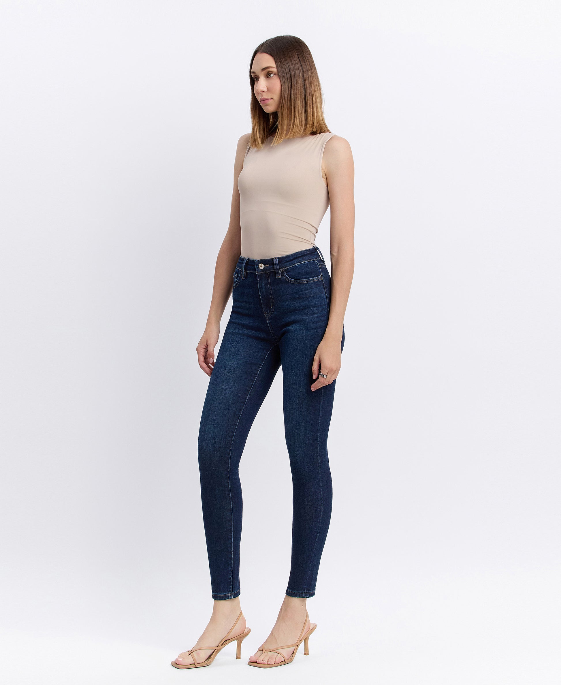 Left 45 degrees product image of DK Wash - High Rise Skinny Jeans