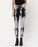 Front product images of Benzo - Black Tie Dye High Rise Crop Skinny Jeans