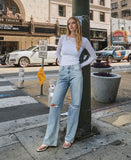 editorial image of Barely Worn - Super High Rise 90's Vintage Flare Jeans