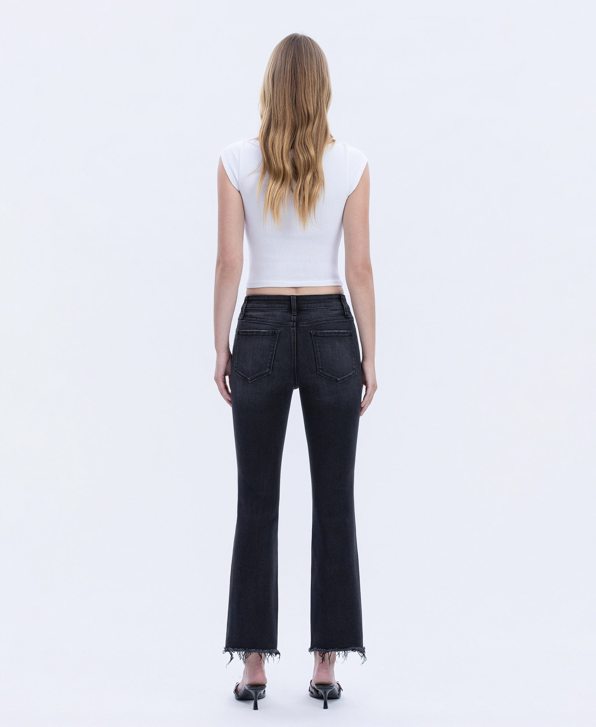 Back product images of The Favorite Wine - High Rise Seamless WB Ankle Kick Flare Jeans