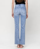 Back product images of True Breeze - Super High Rise Straight Ankle Jeans with Slit Detail