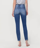 Back product images of Windy Is Nothing - High Rise Ankle Skinny Jeans with Uneven Hem Detail