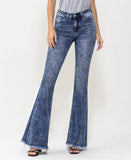 Front product images of Austin Sky - Mid Rise Super Flare Jeans W Frayed Hem