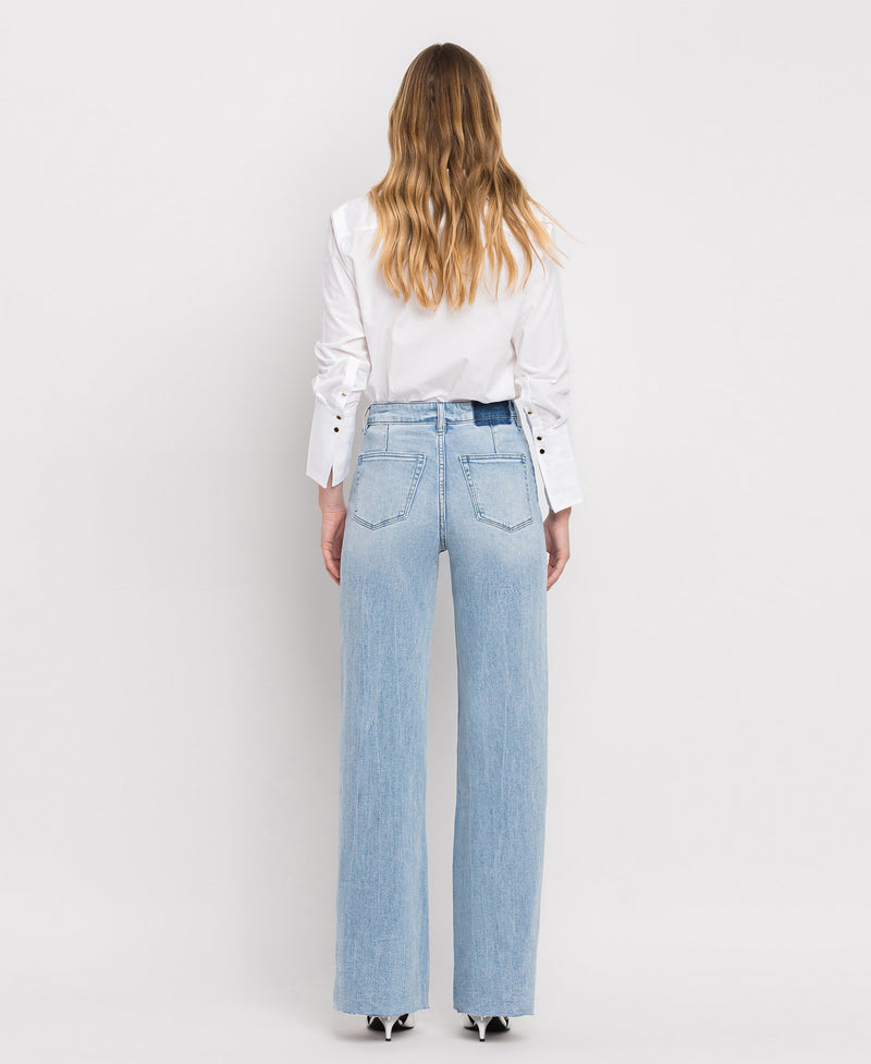 SONG Womens Jeans Size 7/28 Low Rise Slouchy Street Denim Wide Leg Blue |  eBay