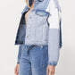 Left side product images of Denim - Oversized Crop Denim Jacket