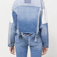 Back product images of Denim - Oversized Crop Denim Jacket