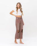 Right 45 degrees product image of Aztec - Super High Rise 90s Vintage Crop Flare Jeans